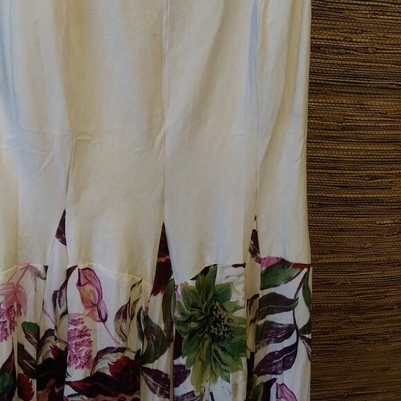 💐 Vasna Boho Dress 2X – Pink & Burgundy Floral Chiffon Skirt - Plus Size - Picture 4 of 13